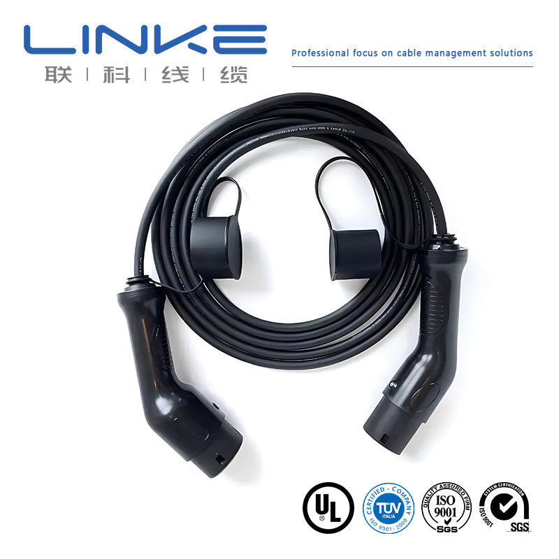 Noir UL 62 32A 5p 2c*10AWG 1c*10AWG 3c*18AWG Cable de charge électrique avec câbles en cuivre