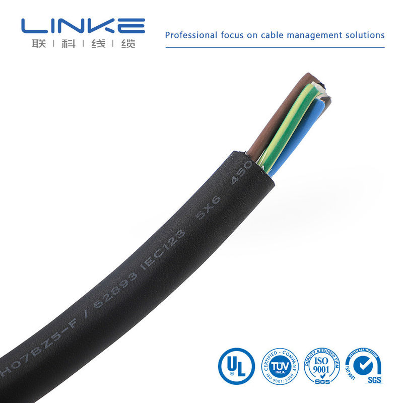 personnalisation XLPE3 Core 6 sup2 câble de charge pour le fil de charge de pile dans le sous-sol EV câble de charge de pile
