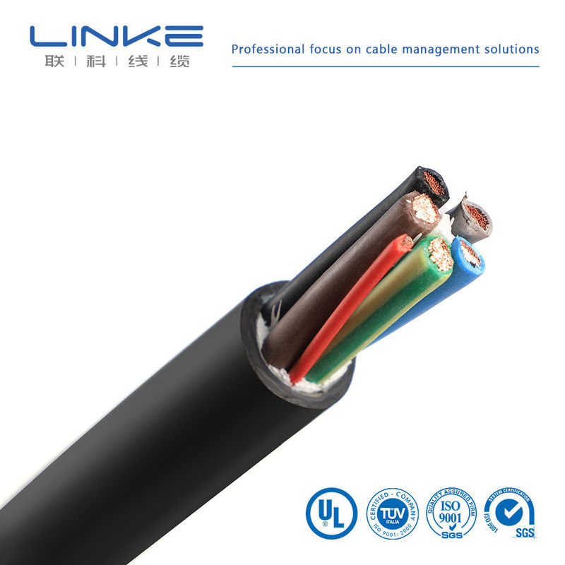 Câble d'ascenseur durable personnalisé coloré ou codé avec conducteur en cuivre étamé pour applications industrielles