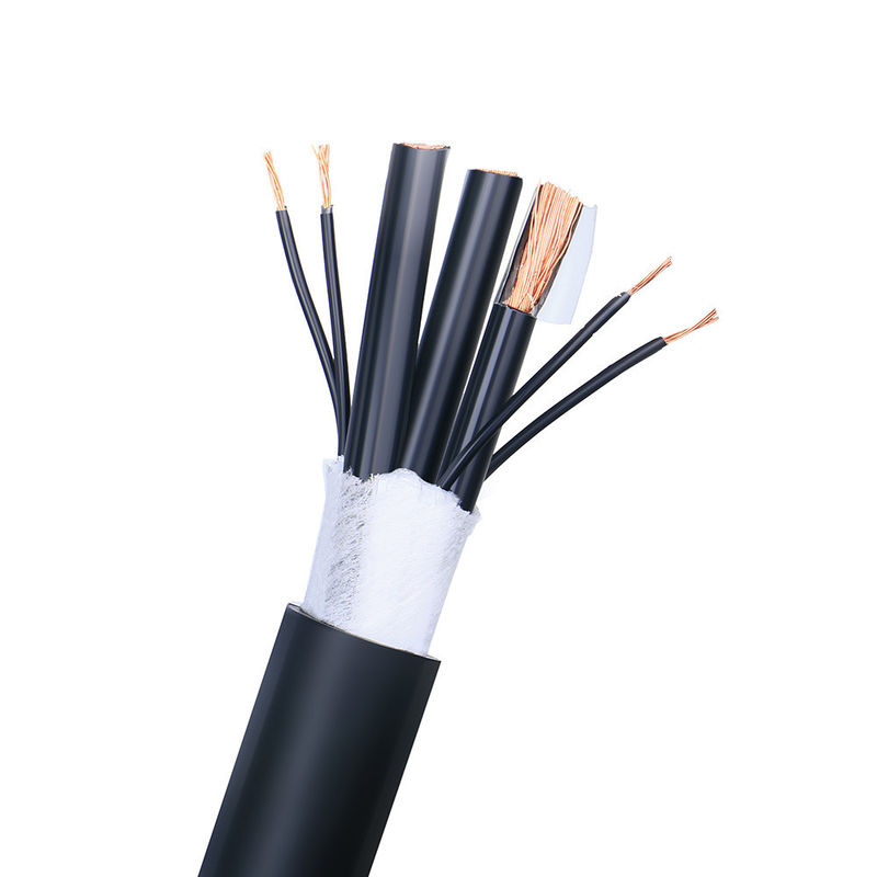 Cable de signalisation à faible teneur en halogènes Cable coaxial avec 4G1.5 mm2 et 7g2.5 mm2 pour le contrôle de la puissance