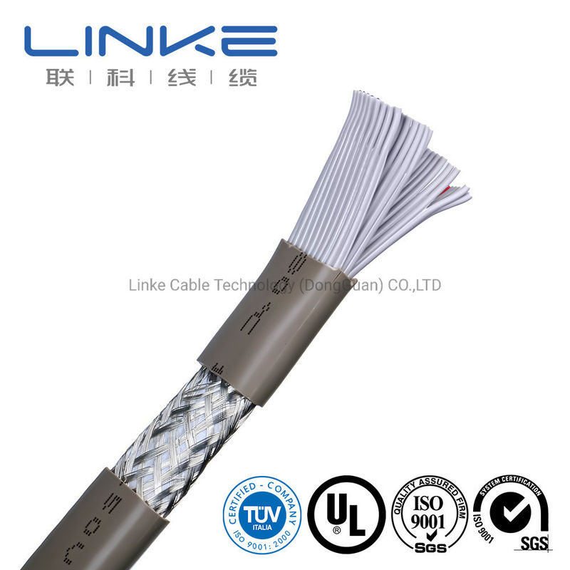 Fil électrique plat UL avec des matériaux de bandage de tuyaux en PVC et 50 cœurs 28AWG