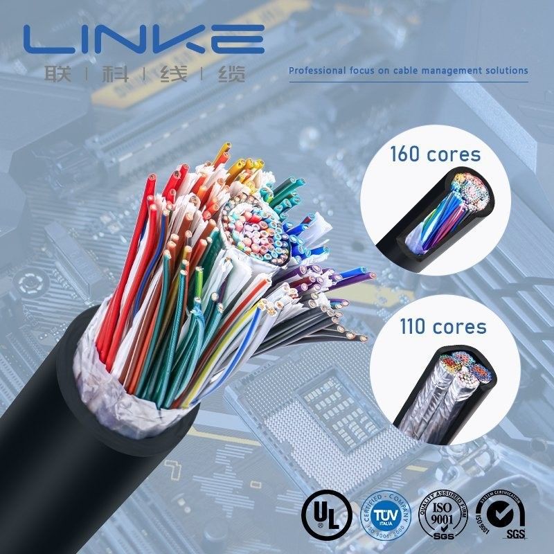 UL2464 22AWG *110c câble multicore pour équipement électronique en PVC matériau de gaine flexible équipement de veste en PVC câblage interne