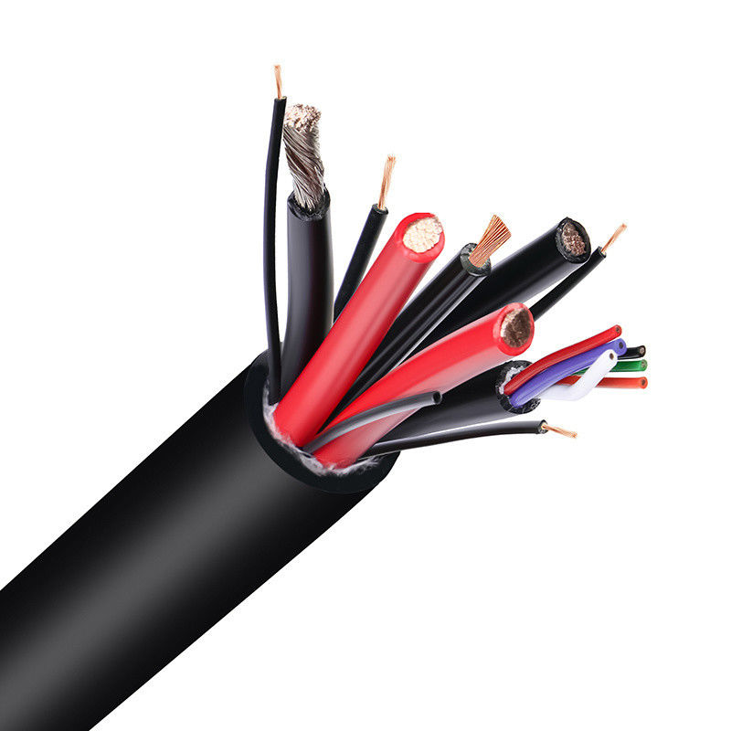 Cable électrique isolé en PVC personnalisé avec enveloppe imperméable et plusieurs noyaux pour les applications industrielles