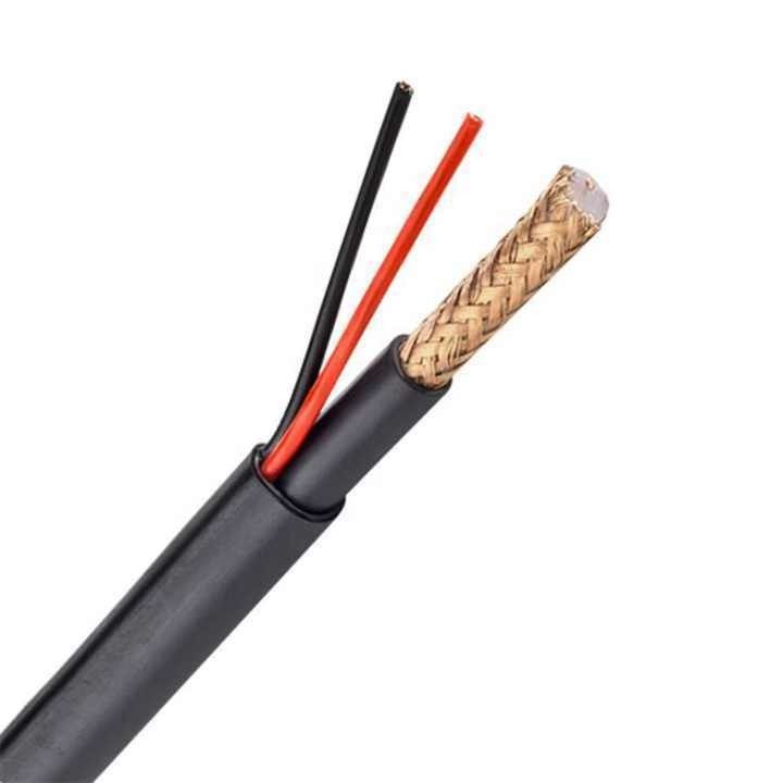 câble de caméra de vidéosurveillance en fil rond Rg59 2c Power OEM Rj59 câble coaxial pour système de sécurité