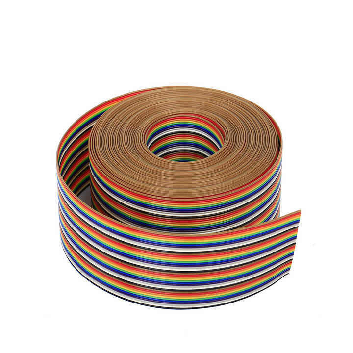 UL2651 28AWG 1,27 mm d'envergure 10 épingles 12 épingles Rainbow Ribbon Harness Cable plat pour l'industrie