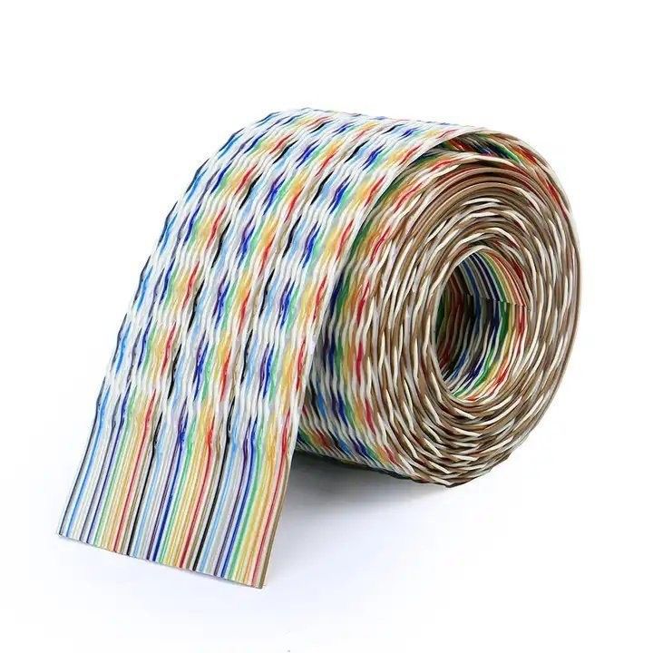 UL2651 28AWG 1,27 mm d'envergure 10 épingles 12 épingles Rainbow Ribbon Harness Cable plat pour l'industrie