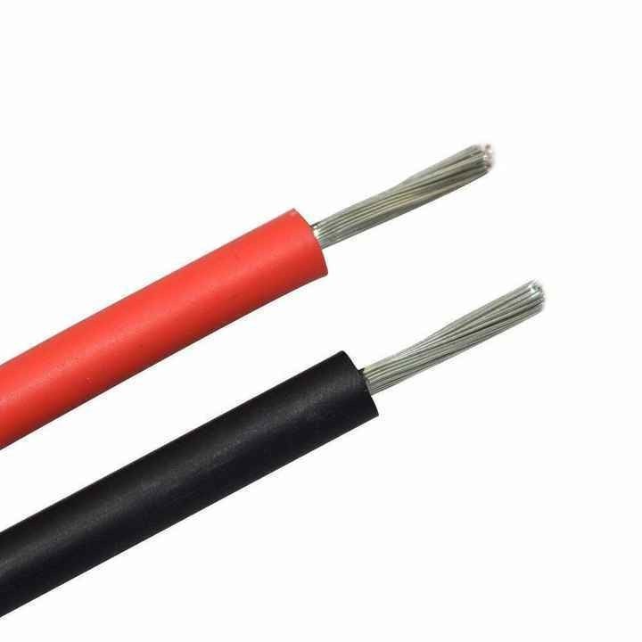 Cable photovoltaïque personnalisé de 2,5 mm Cable d'alimentation du panneau solaire en courant continu avec conducteur de cuivre en conserve