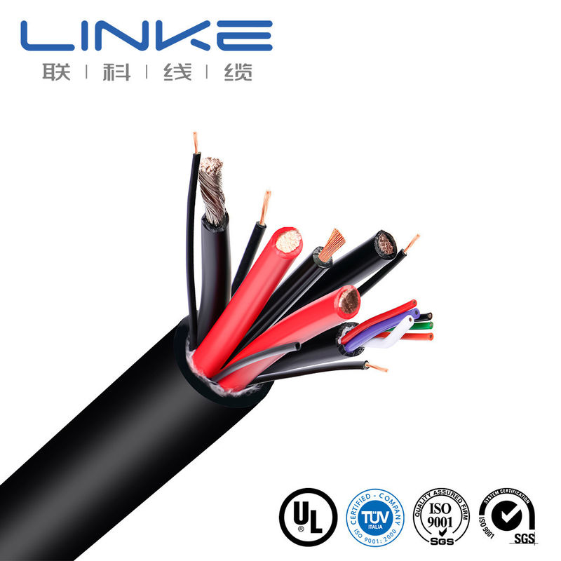 Cable à chaîne de traction en cuivre en conserve haute flexibilité résistant à l'eau personnalisable à plusieurs noyaux