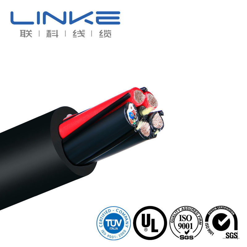 Cable à chaîne de traction en cuivre en conserve haute flexibilité résistant à l'eau personnalisable à plusieurs noyaux