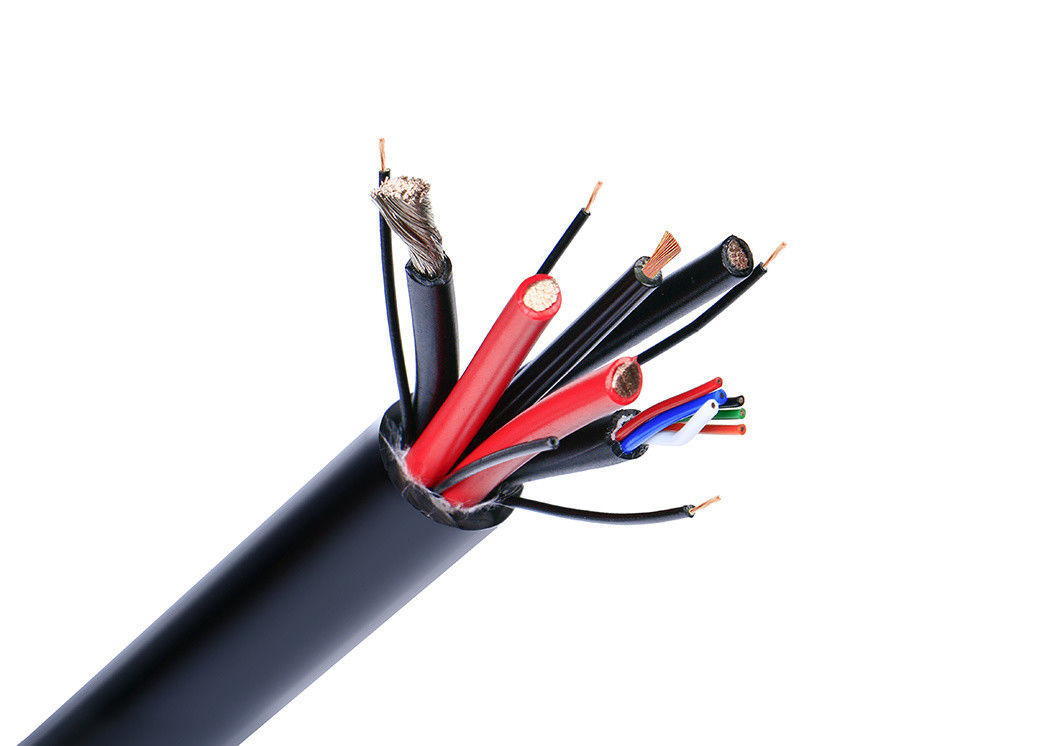 Cable à chaîne de traction en cuivre en conserve haute flexibilité résistant à l'eau personnalisable à plusieurs noyaux