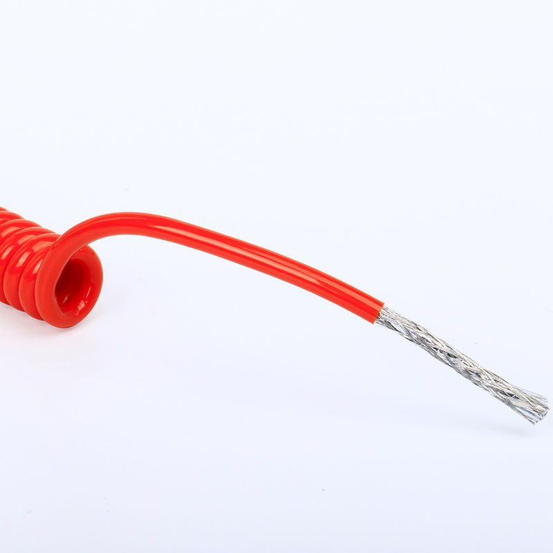 US TPU/PUR/PU câble à ressort en spirale avec conducteur en cuivre nu à forte élasticité