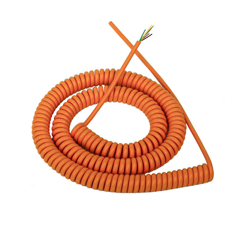 Conducteur de cuivre PVC enveloppe retardateur de flamme d'extension de plomb en spirale câble d'alimentation en ressort bouclé