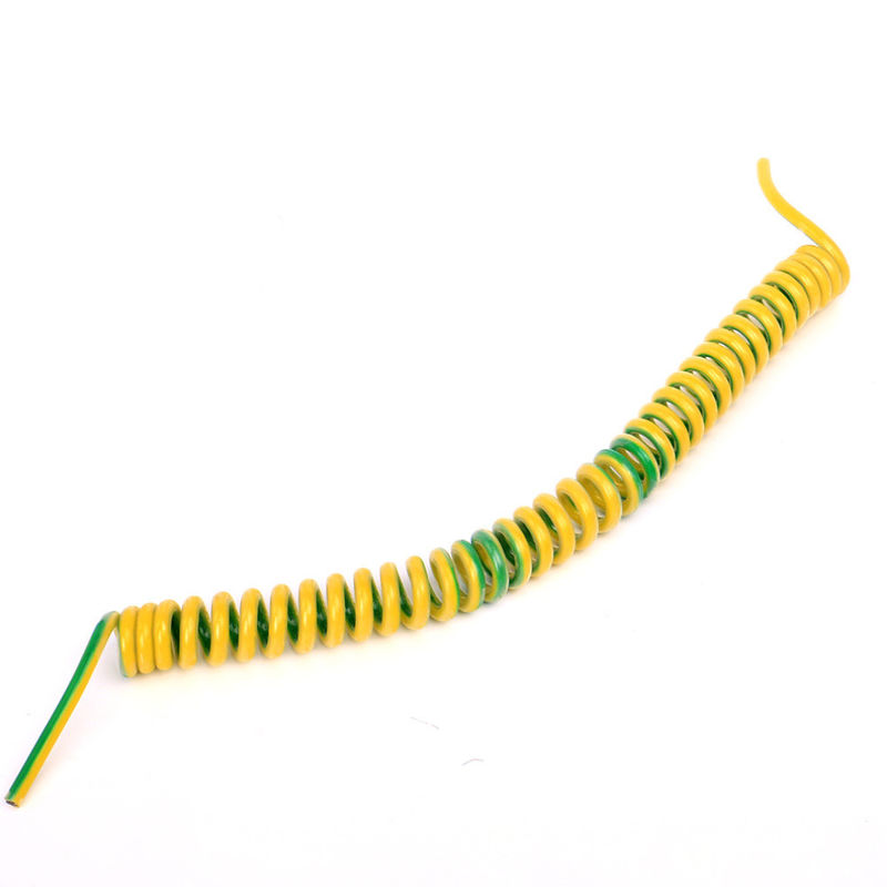Matériau d'enveloppe PVC 2-10 cœurs retardateur de flamme spirale à ressort bouclé câble d'alimentation pour équipement électronique