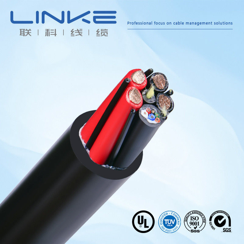 Cable de transmission par câble coaxial à conducteur à chaîne imperméable à l'eau avec extérieur personnalisable pour le contrôle industriel