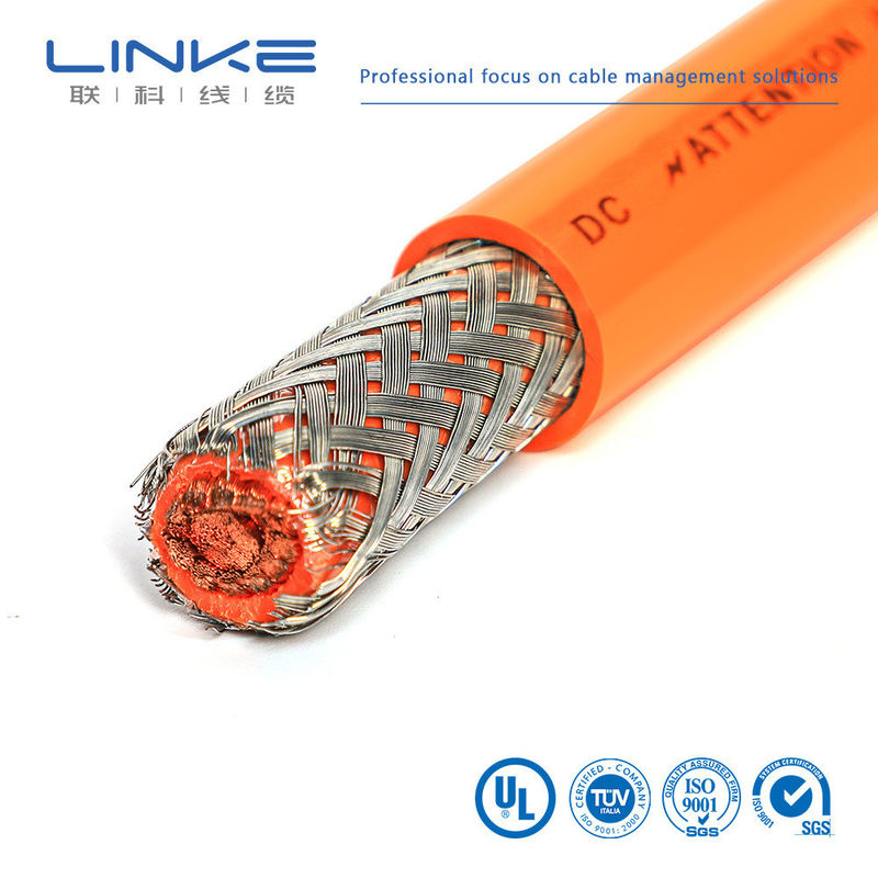 XLPE Jacket câble haute tension Ev câble de charge 25Mm2 35Mm2 50Mm2 70Mm2 Orange 1000/1500V câble automobile HV double isolé câble blindé pour véhicule électrique
