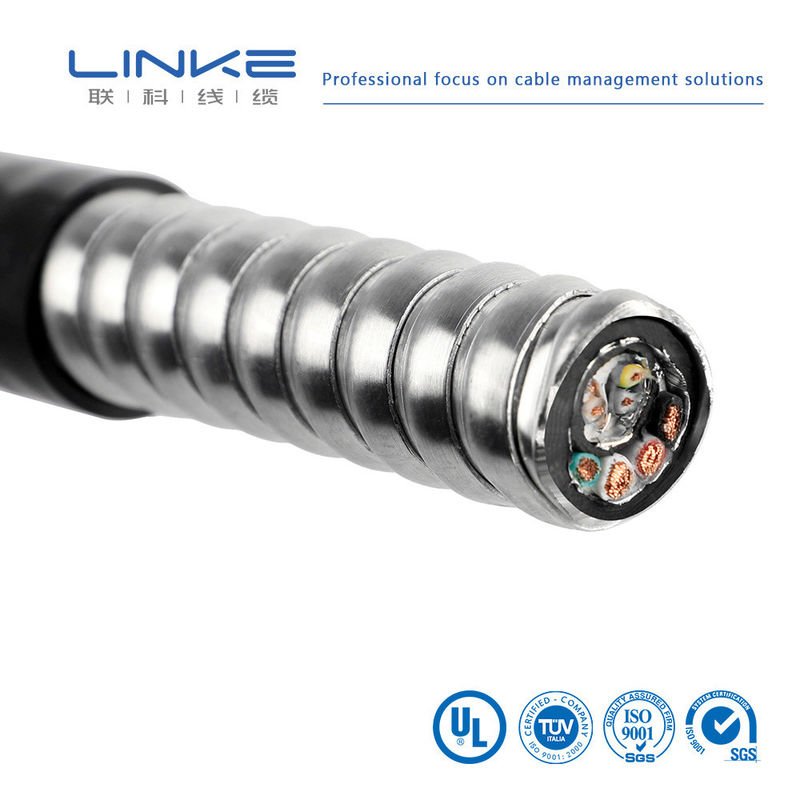 Cable électrique à basse tension en cuivre blindé PVC isolé pour câble blindé souterrain industriel