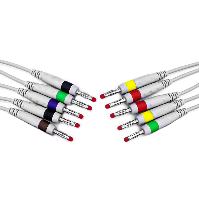 Cable électrocardiogramme électrocardiogramme en cuivre en ferraille à plusieurs conduits pour la surveillance médicale du signal haute tension