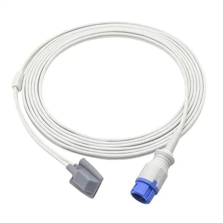 Cable d'adaptateur SpO2 médical réutilisable avec noyau de cuivre en conserve pour applications haute tension