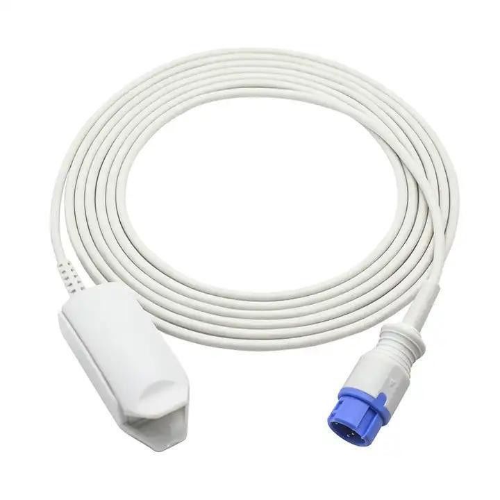 Cable d'adaptateur SpO2 médical réutilisable avec noyau de cuivre en conserve pour applications haute tension