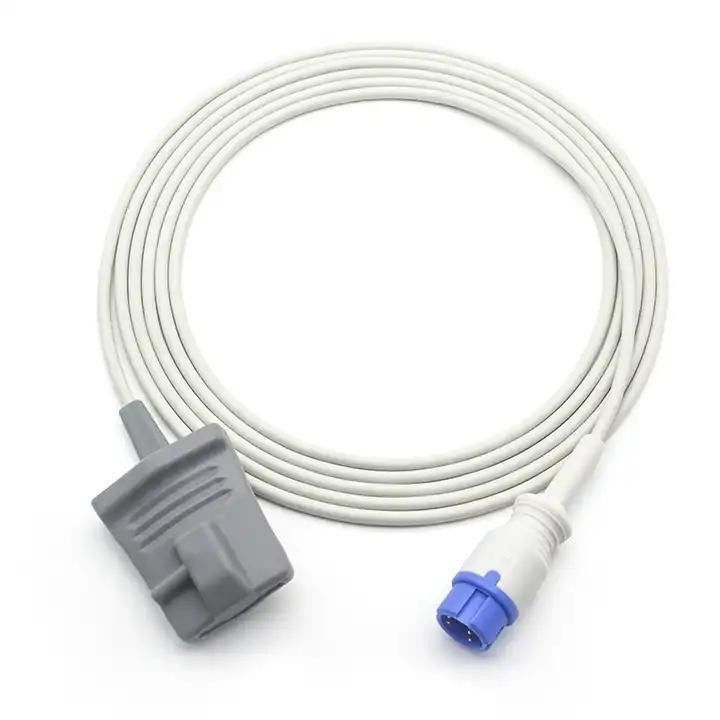 Cable de silicone doux utilisé pour le SpO2 médical Cable en forme de fil rond Cable de connexion d'équipement médical