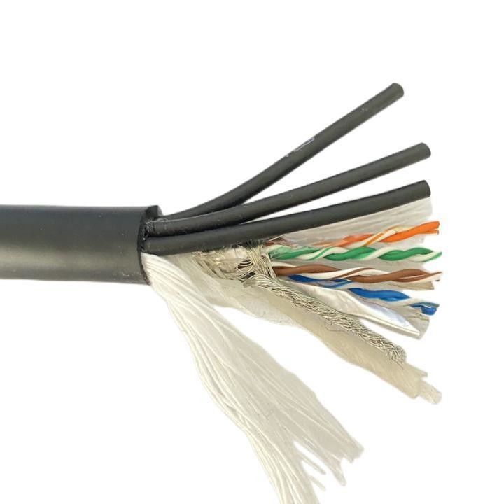 Cable composite hautement flexible personnalisé Cat 5 Cable de réseau en cuivre pour centrale électrique