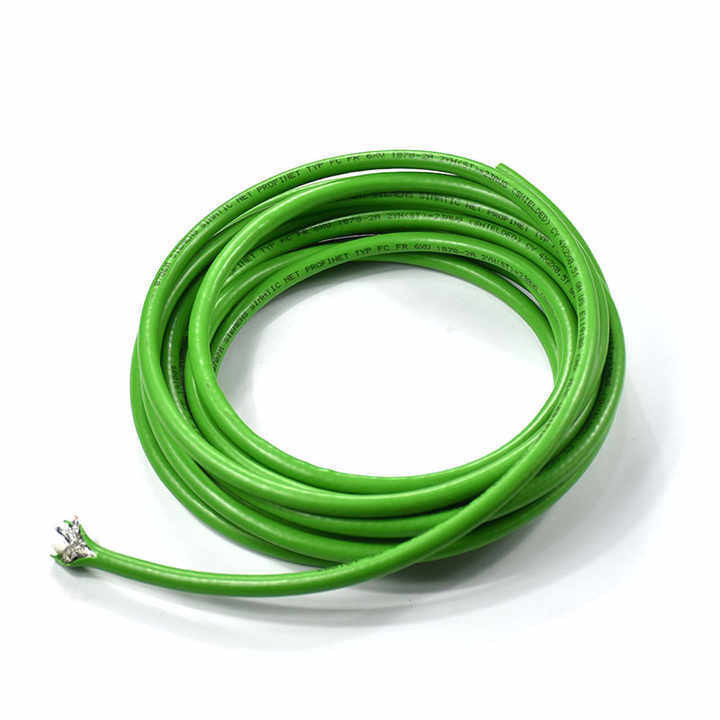 Matériau de conducteur de cuivre / en conserve de cuivre personnalisé Jacket vert PUR Canbus câble de bus industriel avec forme de fil rond