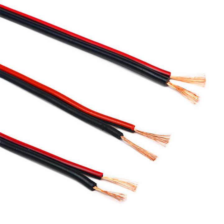 UL2468 Isolation en PVC haut-parleur en cuivre fil à 2 cœurs câble flexible avec matériau durable