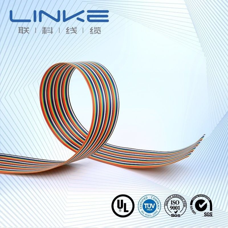 Cable plat de couleur ruban flexible pour équipement de communication Épaisseur minimale 0.69