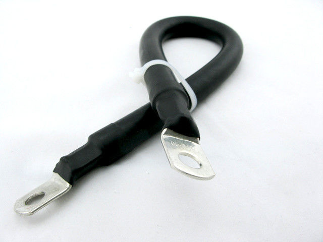 Cable de batterie personnalisé AWG noir de calibre 2 fil de cuivre pour l'énergie solaire, marine, onduleur