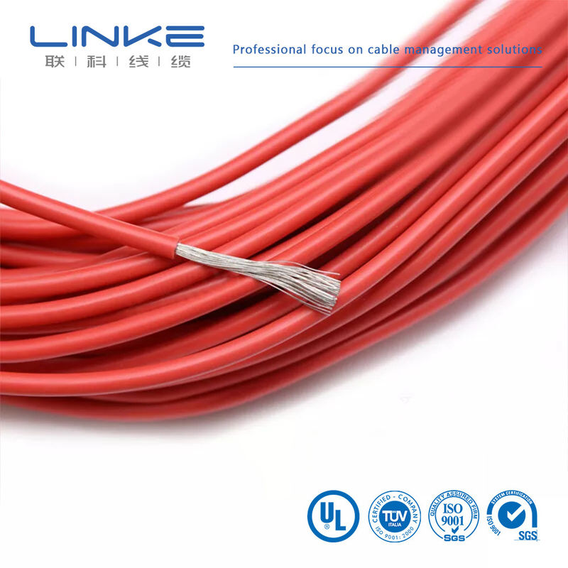 UL3135 Fil de caoutchouc de silicone 30 28 26 24 22 20 18 16 14 12 10 AWG Cable d'éclairage de lampe à LED en cuivre souple isolé