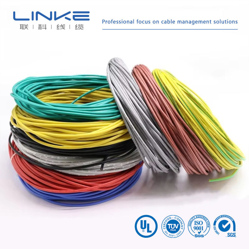 UL3135 Fil de caoutchouc de silicone 30 28 26 24 22 20 18 16 14 12 10 AWG Cable d'éclairage de lampe à LED en cuivre souple isolé