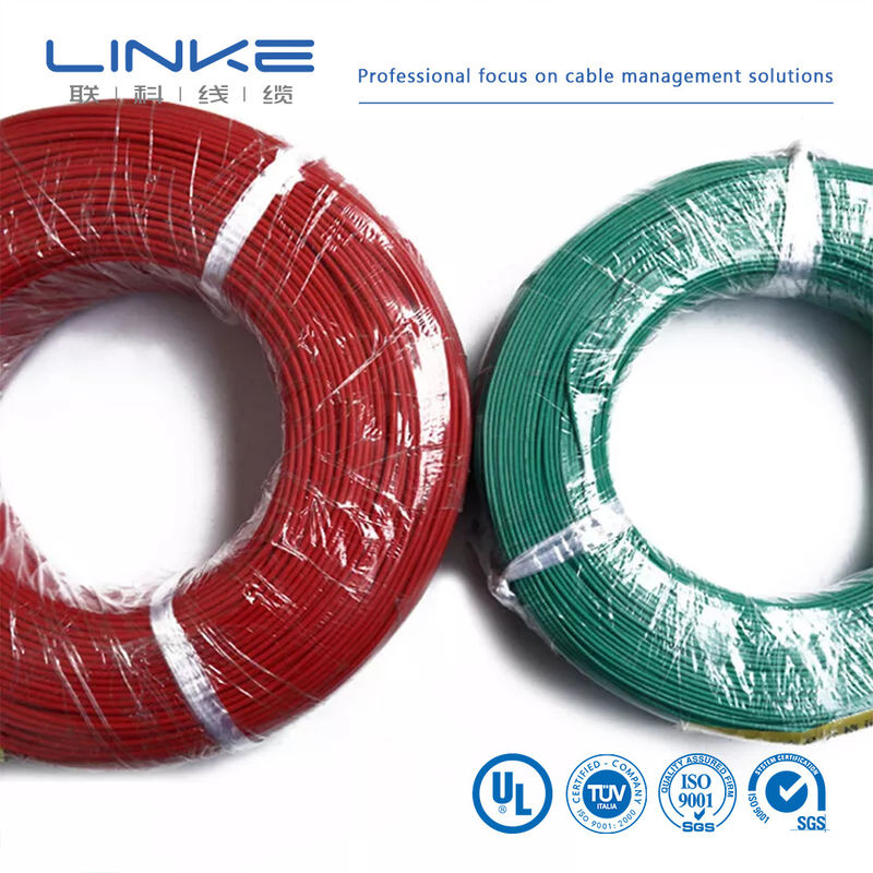 UL3135 Fil de caoutchouc de silicone 30 28 26 24 22 20 18 16 14 12 10 AWG Cable d'éclairage de lampe à LED en cuivre souple isolé