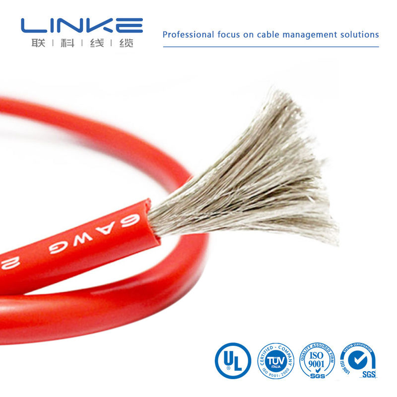 Cable en cuivre en silicone en conserve avec une grande souplesse et une tension de 500 V Cable en silicone résistant à haute température