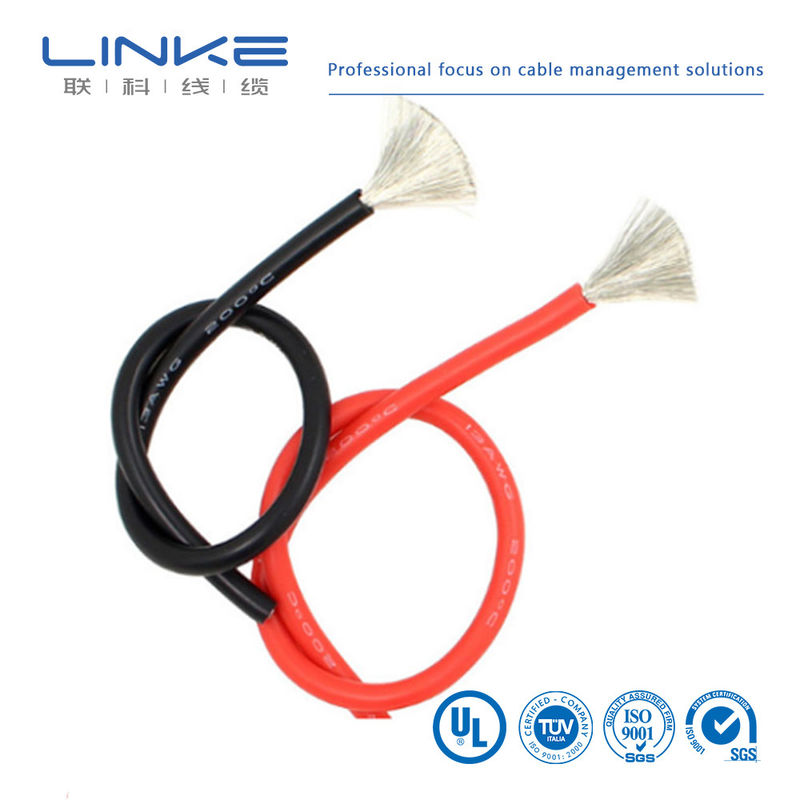 Cable en cuivre en silicone en conserve avec une grande souplesse et une tension de 500 V Cable en silicone résistant à haute température