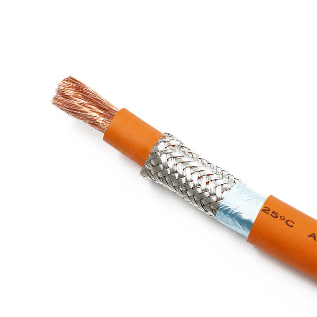 Cable de chargeur de véhicule électrique électrique à fil de silicone protégé flexible à tension nominale de 1500 V pour les applications à haute puissance
