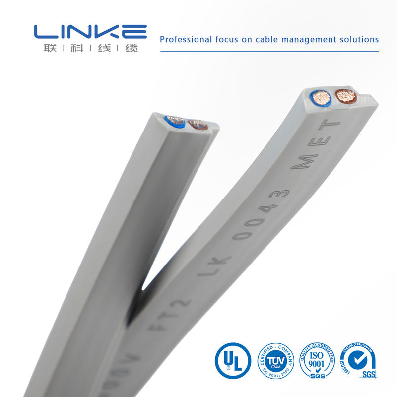 UL1185 câble parallèle en PVC gris à 10 broches en forme de ruban plat flexible