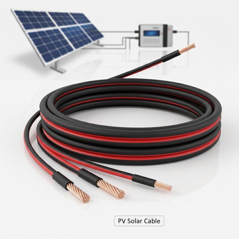 Cable solaire photovoltaïque en cuivre en conserve de 4 mm à 16 mm avec isolation XLPE pour les connexions au système solaire
