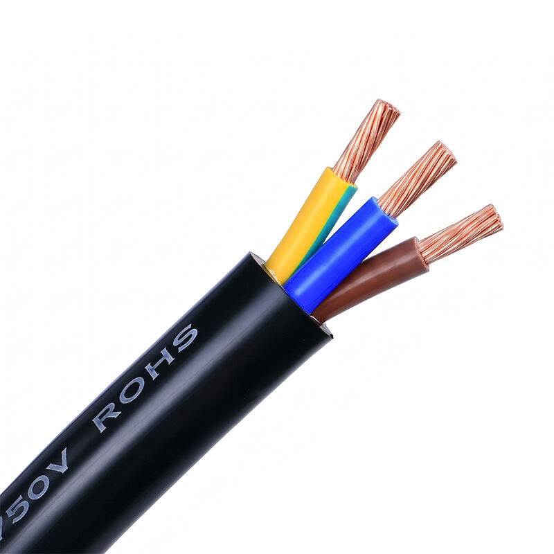 Câble d'alimentation flexible H05VV-F 3 conducteurs 6mm, conducteur en cuivre multibrins, fil électrique multiconducteur gainé PVC