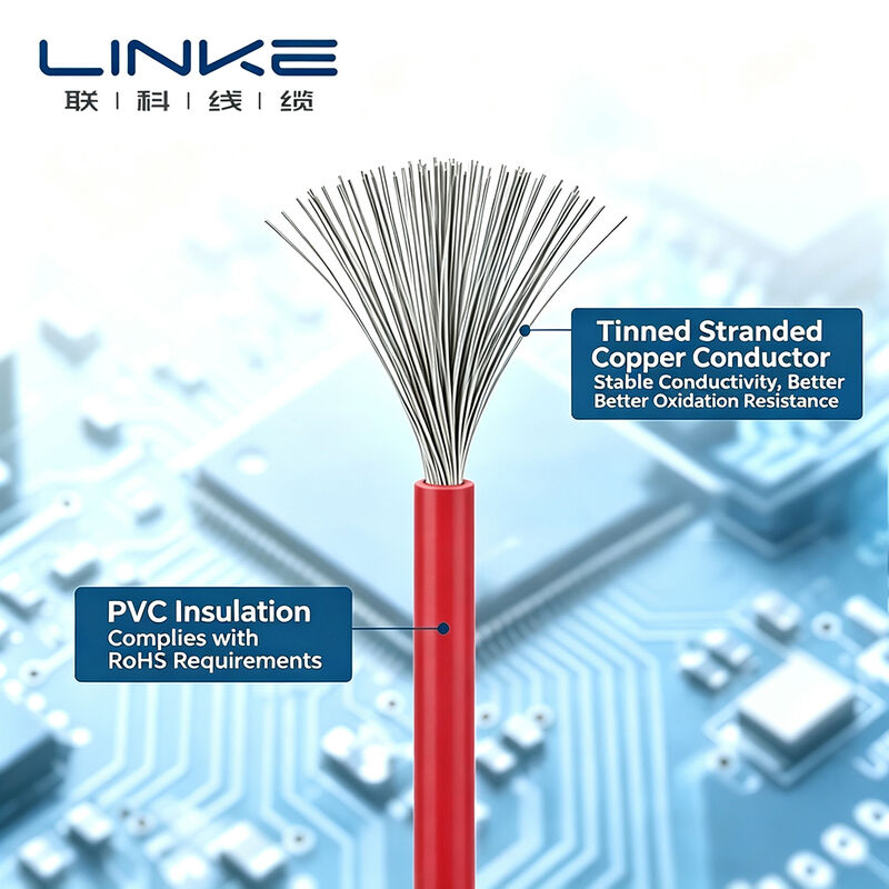 UL10269 Cable de raccordement isolé en PVC à haute tension 1000V à 105°C avec rouleau de câblage électrique à conducteur de cuivre en conserve
