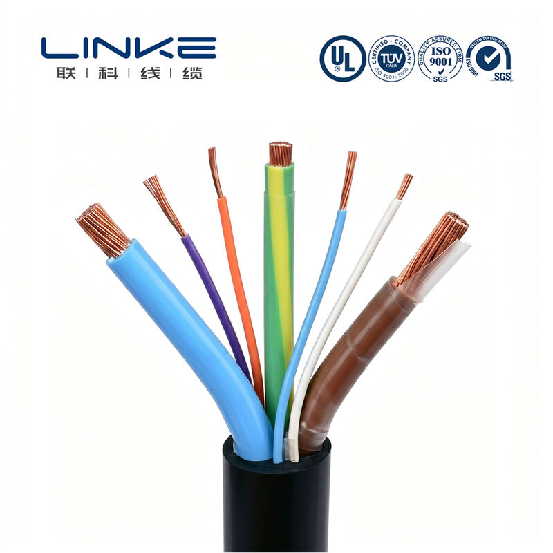 Cable de chargement de véhicules électriques électriques à plusieurs cœurs 450/750/1000V