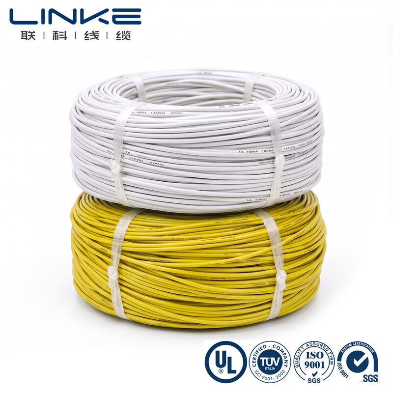 Fil de connexion UL10064 haute température 105C 30V isolé FEP et cuivre étamé pour équipements automobiles et industriels