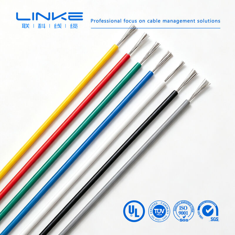 Fil de connexion UL10064 haute température 105C 30V isolé FEP et cuivre étamé pour équipements automobiles et industriels